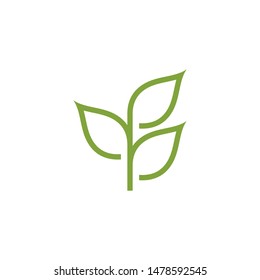 Logos of green Tree leaf ecology nature element vector