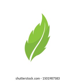 logos of green tree leaf ecology nature element vector
