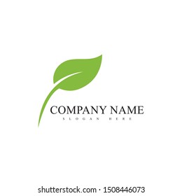 Logos of green Tree leaf ecology nature element vector