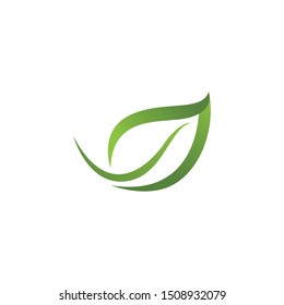 Logos of green Tree leaf ecology nature element vector