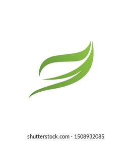 Logos of green Tree leaf ecology nature element vector