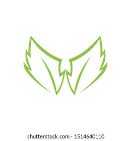 Logos of green Tree leaf ecology nature element vector