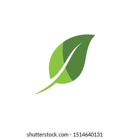 Logos of green Tree leaf ecology nature element vector