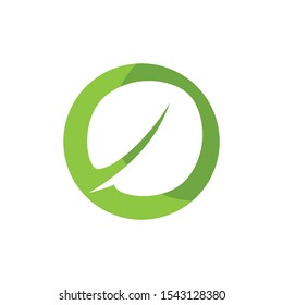 Logos of green Tree leaf ecology nature element vector