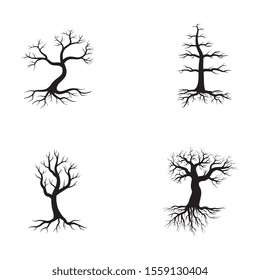 Logos of green Tree leaf ecology nature element vector