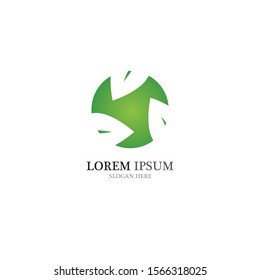 Logos of green Tree leaf ecology. nature element vector.