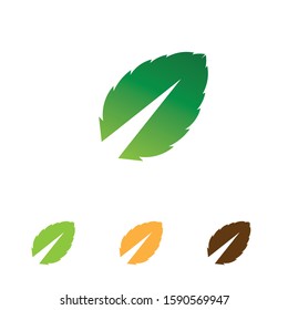 Logos of green Tree leaf ecology nature element vector