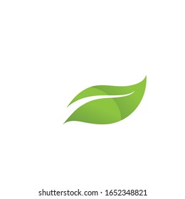 Logotipos de ecología de hoja verde elemento natural vectorial