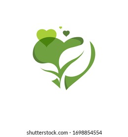 Logos of green Tree leaf ecology nature element vector