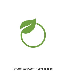 Logos of green Tree leaf ecology nature element vector