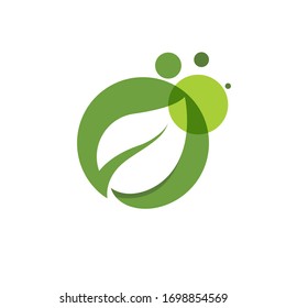 Logos of green Tree leaf ecology nature element vector