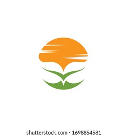 Logos of green Tree leaf ecology nature element vector