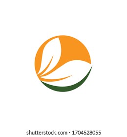 Logos of green Tree leaf ecology nature element vector