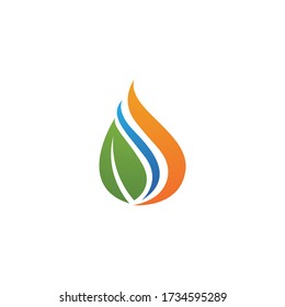 Logos of green Tree leaf ecology nature element vector