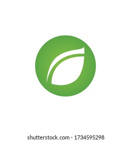 Logos of green Tree leaf ecology nature element vector