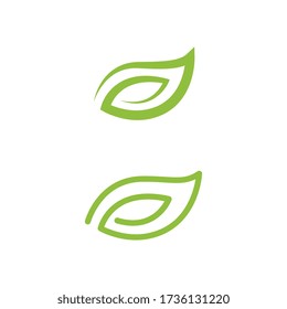 Logos of green Tree leaf ecology nature element vector