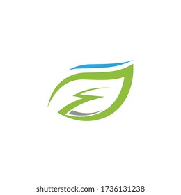 Logos of green Tree leaf ecology nature element vector