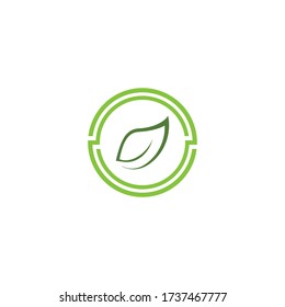 Diseño de plantillas de vectores de naturaleza de la ecología de la hoja de árbol verde logotipos