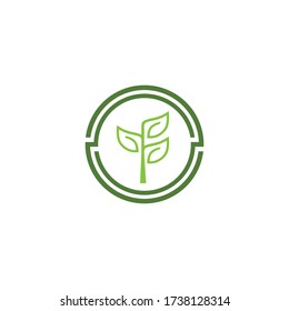 Logos green tree leaf ecology nature vectors template design