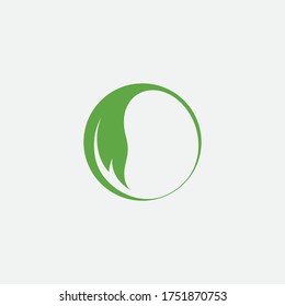 Logos of green Tree leaf ecology nature element vector