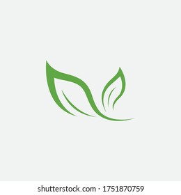 Logos of green Tree leaf ecology nature element vector