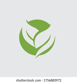 Logos of green Tree leaf ecology nature element vector