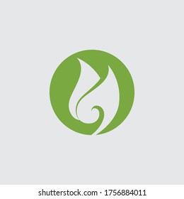 Logos of green Tree leaf ecology nature element vector