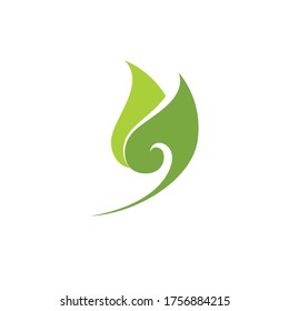 Logos of green Tree leaf ecology nature element vector