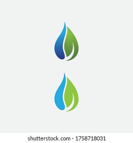 Logos of green Tree leaf ecology nature element vector