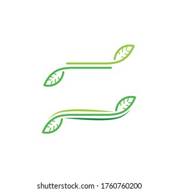 Logotipos de ecología de hoja de árbol verde elemento de naturaleza vector