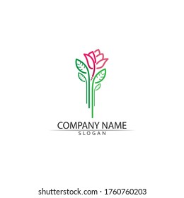 Logotipos de ecología de hoja de árbol verde elemento de naturaleza vector
