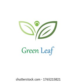 Logos of green Tree leaf ecology nature element vector