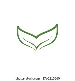 Logos of green Tree leaf ecology nature element vector