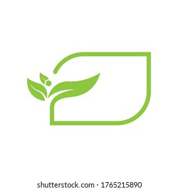 Logos of green Tree leaf ecology nature element vector