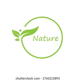 Logos of green Tree leaf ecology nature element vector