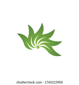 Logos of green Tree leaf ecology nature element vector