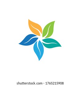 Logos of green Tree leaf ecology nature element vector