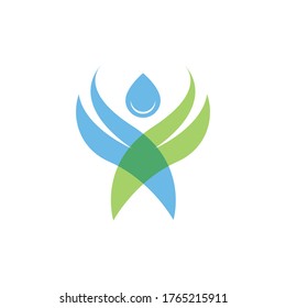 Logos of green Tree leaf ecology nature element vector