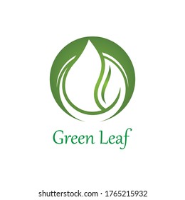 Logotipos de ecología de hoja de árbol verde elemento de naturaleza vector