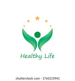 Logotipos de ecología de hoja de árbol verde elemento de naturaleza vector