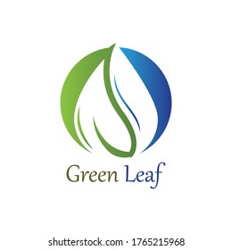 Logos of green Tree leaf ecology nature element vector