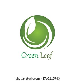 Logos of green Tree leaf ecology nature element vector