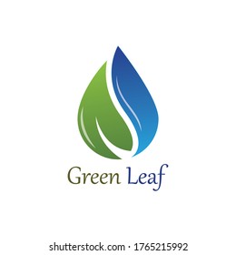 Logotipos de ecología de hoja de árbol verde elemento de naturaleza vector