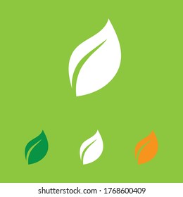 Logos of green Tree leaf ecology nature element vector