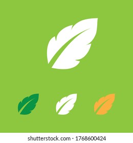 Logos of green Tree leaf ecology nature element vector