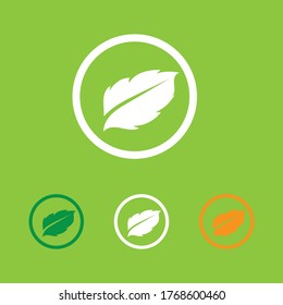 Logos of green Tree leaf ecology nature element vector