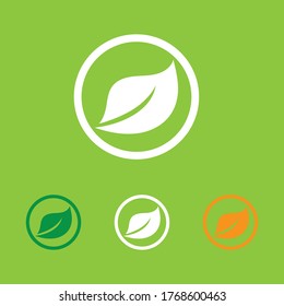 Logos of green Tree leaf ecology nature element vector