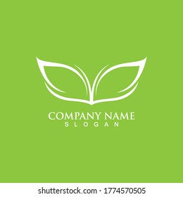 Logos of green Tree leaf ecology nature element vector