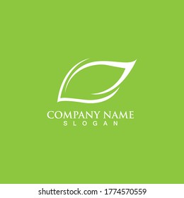 Logos of green Tree leaf ecology nature element vector
