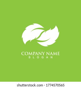 Logos of green Tree leaf ecology nature element vector